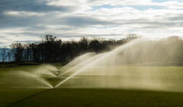 hunter irrigation on golf course